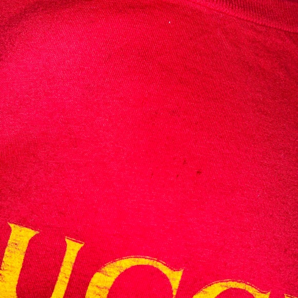 Gucci Interlocking G Web Print Distressed T-Shirt - Picture 9 of 10